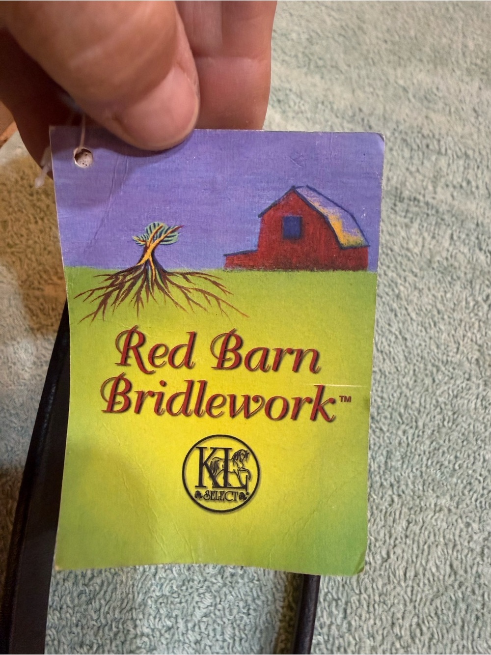 Red Barn Bridlework brand Black Flash Attachment piece NEW w/ tag